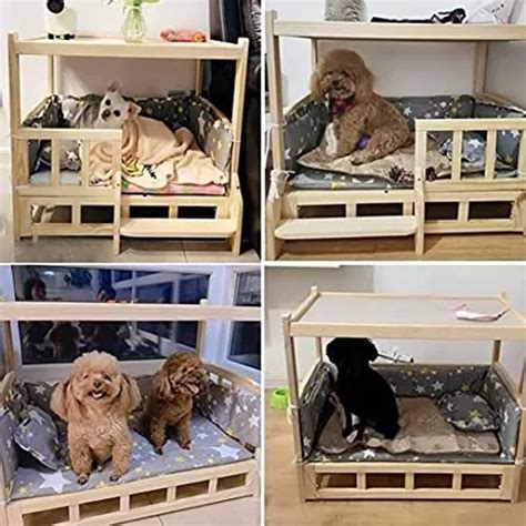 Zaqi Cama Elevada De Madera Para Perros Extra Grande Tapete En Venta En