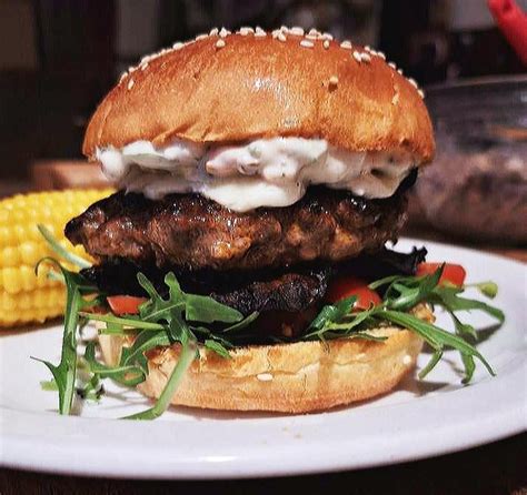 [homemade] Beef And Chorizo Burger With Chilli Mayonnaise R Food