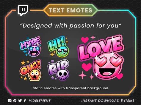 Twitch Emotes Twitch Text Emotes Face Text Emotes Smilies - Etsy