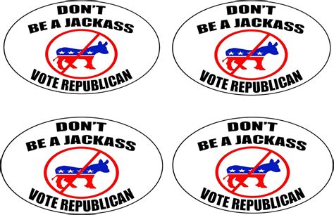 Don T Be A Jackass Vote Republican President Donald Trump 2020 Election Bumper