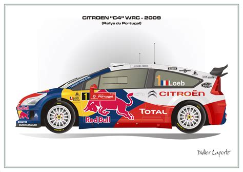 Citroen C4 Wrc Portugal 1991 Car Prints Citroën C4 Rally Car Car Art