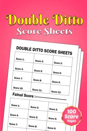 Double Ditto Score Sheets 100 Double Ditto Score Pads Double Ditto