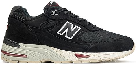 New Balance 991 Made In England Black Red Sneakers