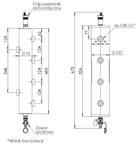 Zestaw mieszający sprzęgło hydrauliczne BLH dwa człony z zaworem