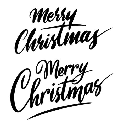 Premium Vector | Merry christmas handwriting calligraphy