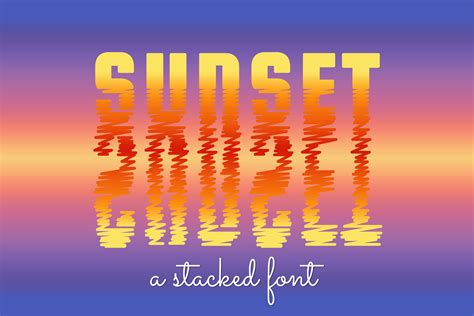 Sunset Font By Wadlen · Creative Fabrica