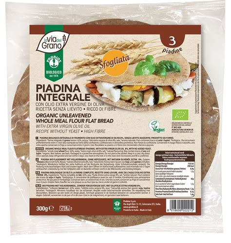 Piadina Integrale X G Bio La Via Del Grano Piadine