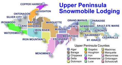 Upper Peninsula Counties Map