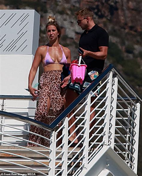 Ferne Mccann Slips Into A Lilac Bikini As She Leaves Her Cape Town Hotel With A Pal Daily Mail