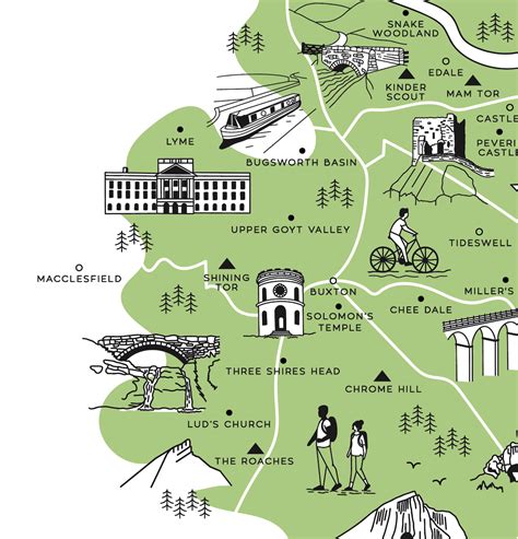 Peak District National Park A3 Print Map Own Way