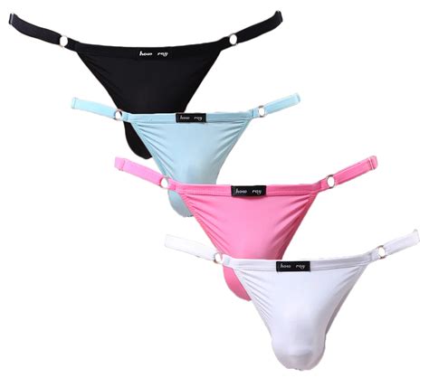 Tyhengta Herren Verstellbare Seide Unterw Sche String Bikini Slips