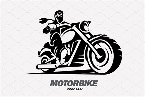 Motorbike And Biker Logo Template Creative Logo Templates Creative