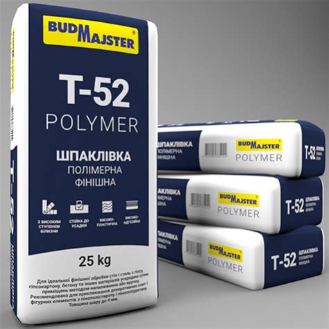 Шпаклевка T-52 полимерная финишная, 25 кг, BUDMAJSTER - купить гипсовые ...