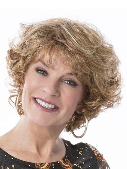 Perruques Classique 10 Bouclé Blonde Cheveux Synthétique Longueur de Menton