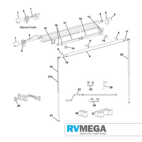 Carefree Awning Right Hand Vertical Leg 3 0m Up R001654 102