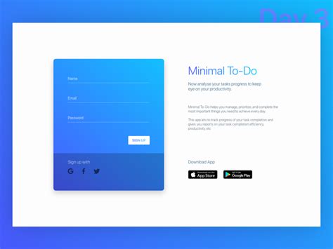 Daily UI Challenge Day 3 Sign Up Page By Mayur Kshirsagar On Dribbble