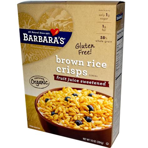 Organic Brown Rice Crisps Barbaras Rice Crisps Organic Brown Rice Rice Crispy Cereal