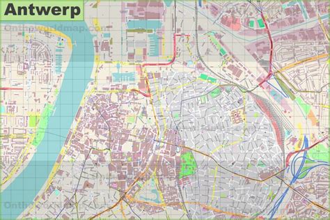 large detailed map antwerp ontheworldmapcom