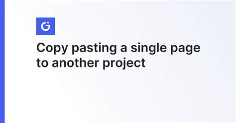 copy pasting  single page   project