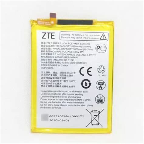 Pila Bateria Interna Zte Li3949t44p8h906450 Blade V20 Smart