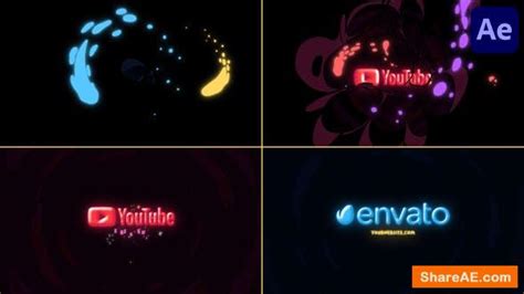 Videohive Neon Drops Logo For After Effects Free After Effects