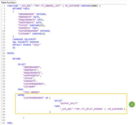 Passing Multi Value Input Parameter From Calculation View To Table