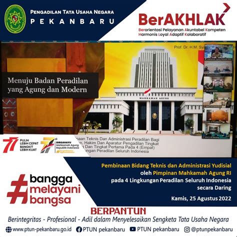 PTUN Pekanbaru Mengikuti Pembinaan Bidang Teknis Dan Administrasi