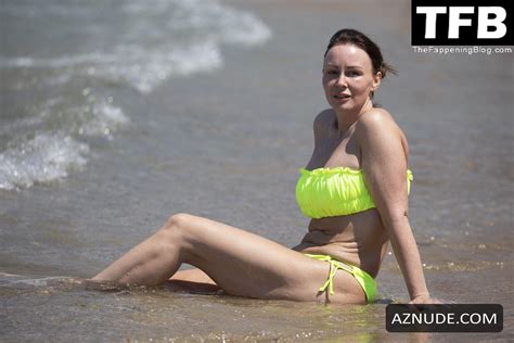 Chanelle Hayes Sexy Seen Showcasing Her Huge Tits In A Bikini At The Beach In Greece Aznude