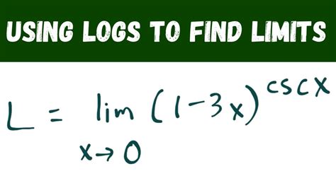 Using Ln To Find Limits YouTube