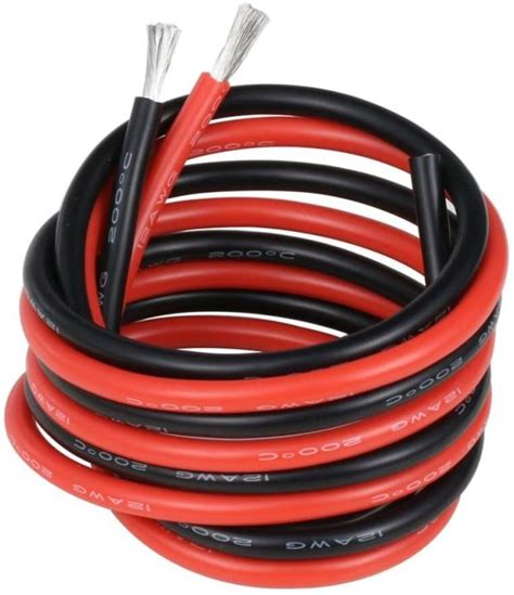 Awg Awg Awg Awg Awg Gauge Wire Silicone Flexible Cable Red