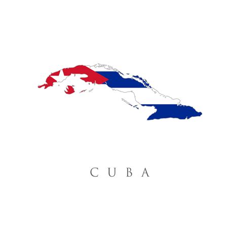 Colorful flag, map pointer and map of the Cuba in the colors of the ...