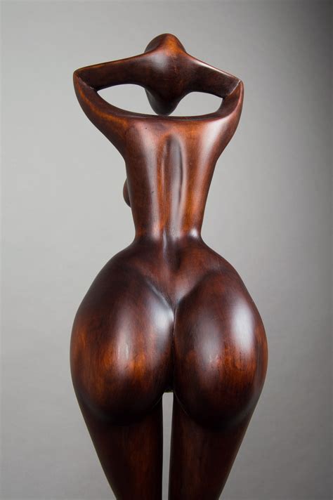 Wooden Hand Carved Sculpture Naked Lady Etsy