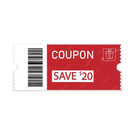 Imagen de un cupón de descuento sobre un fondo blanco descuentos