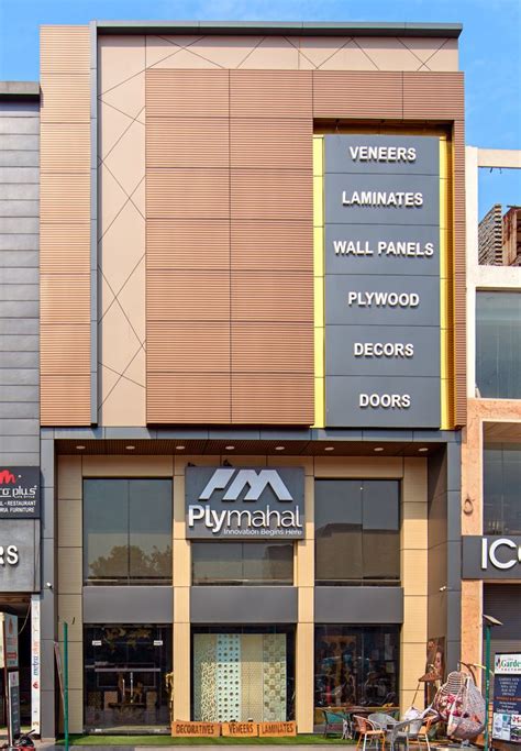 Acp Sheet Front Elevation Design For Shop Metal Panels Facade Facade