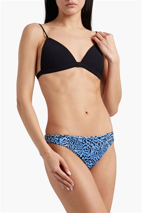 Hvn Printed Mid Rise Bikini Briefs The Outnet