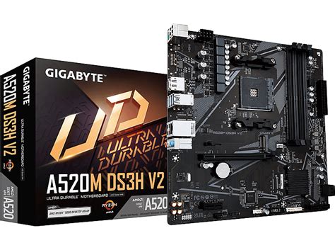 GIGABYTE A520M DS3H V2 Mainboard | Unterstützt AMD Ryzen 5000 Serie AM4 ...