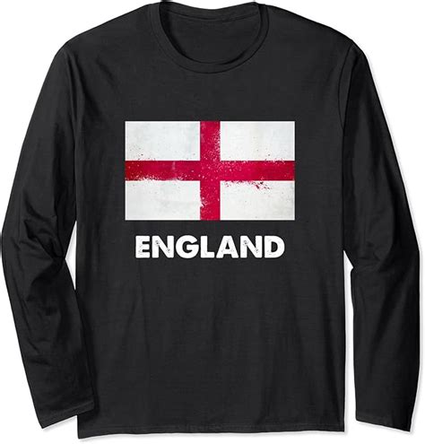 English England Flag Long Sleeve T-Shirt: Amazon.co.uk: Clothing