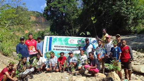 PDAM Jayapura Dan Komunitas Gemphita Tanam 200 Bibit Pohon Di Lokasi