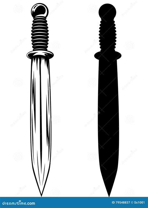 Dagger Stock Vector Illustration Of Sign Steel Aged 79548837