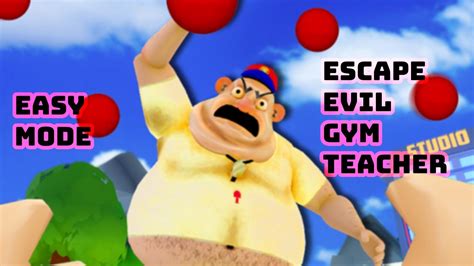 Escape Evil Gym Teacher Roblox Easy Mode Youtube