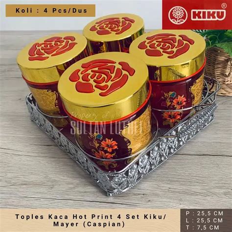 Toples Kaca Hot Print Set Kiku Mayer Caspian