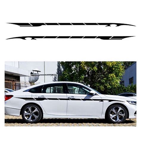 Ready Stock S336 2pc Car Side Body Graphics Long Stripe Vinyl Decal