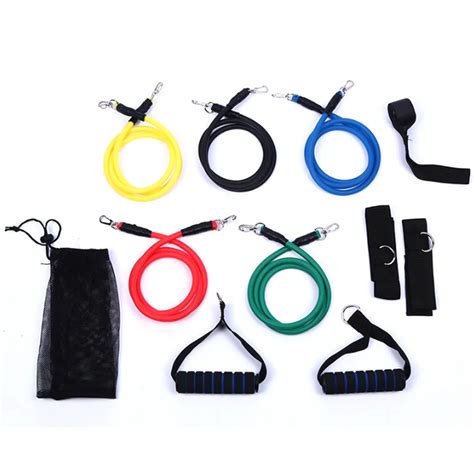 11pcs Fitness Latex Resistance Bands Set For Athletic Training Loop