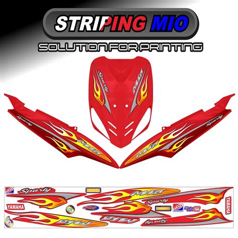 Jual Striping Mio Sporty Mio Smile Motif Api Shopee Indonesia