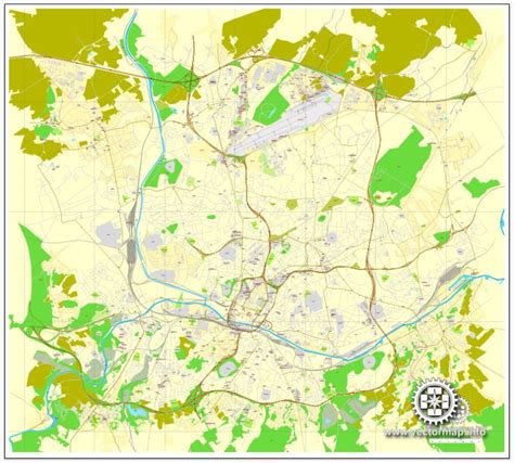 Tourist Map Charleroi Belgium – Maps in Vector: Detailed Street Maps ...