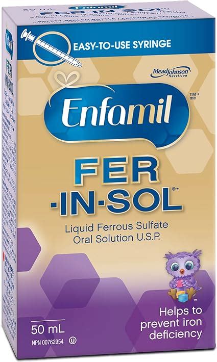 Enfamil Fer In Sol Liquid Ferrous Sulfate Oral Solution U S P 50ml Amazon Ca Health