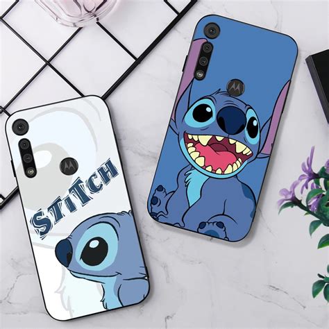 Capa Flexível Em TPU Estampa De Lilo Stitch Para Motorola Moto G8