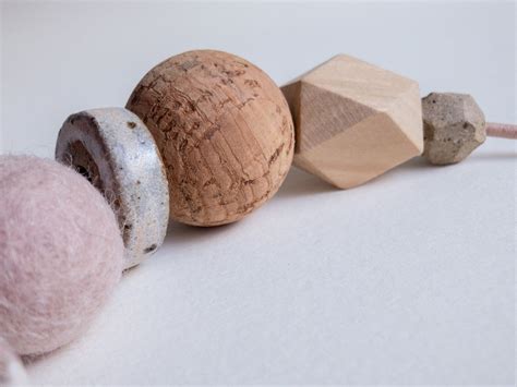 Studio Janneke Handmade Ceramics And Jewellery Nude Totem Necklace Mixed Material Cork