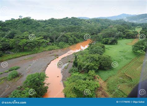 Aerial view in Costa Rica stock photo. Image of flying - 11779690