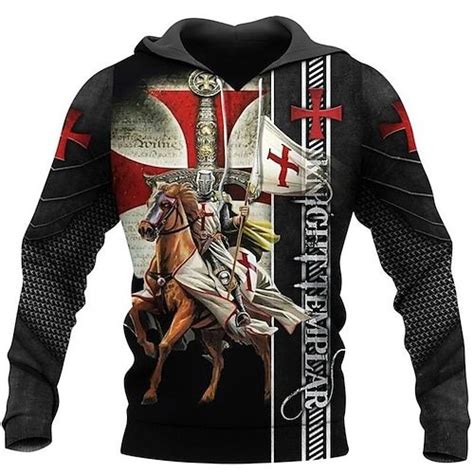 The Last Templar Crusader Knights Templar Crusader Hoodie Cartoon Manga